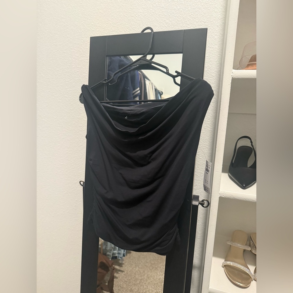 Abercrombie Black Draped Top NEW